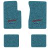 1962-1967 Chevrolet Chevy II floor mats with the Heartbeat of America logo in Loop 09 Medium Blue carpet, illustration