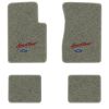1962-1967 Chevrolet Chevy II floor mats with the Heartbeat of America logo in Essex 1053A Silver carpet, illustration