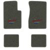 1962-1967 Chevrolet Chevy II floor mats with the Heartbeat of America logo in Essex 1038A Lt Charcoal carpet, illustration