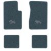 1962-1967 Chevrolet Chevy II floor mats with the Super Sport 2 Lines in Script Letters logo in Essex 1017A Lapis Blue carpet, illustration