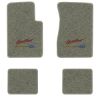 1962-1967 Chevrolet Chevy II floor mats with the Yesterdays Chevrolet logo in Essex 1053A Silver carpet, illustration