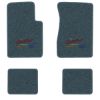 1962-1967 Chevrolet Chevy II floor mats with the Yesterdays Chevrolet logo in Essex 1017A Lapis Blue carpet, illustration