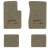 1962-1967 Chevrolet Chevy II floor mats with the Yesterdays Chevrolet logo in Essex 1035A Beige carpet, illustration