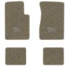 1962-1967 Chevrolet Chevy II floor mats with the Super Sport 2 Lines in Script Letters logo in Essex 1076A Prairie Tan carpet, illustration