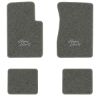 1962-1967 Chevrolet Chevy II floor mats with the Super Sport 2 Lines in Script Letters logo in Essex 1066A Gray carpet, illustration