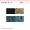 ACC Loop carpet color chart for this listing - Proudly Made in the USA