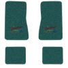 1968 Chevrolet Chevy II floor mats with the Yesterdays Chevrolet logo in Loop 05 Aqua carpet, illustration