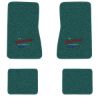 1968 Chevrolet Chevy II Nova floor mats with the Heartbeat of America logo in Loop 05 Aqua carpet, illustration