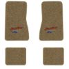 1968 Chevrolet Chevy II Nova floor mats with the Heartbeat of America logo in Essex 1004A Cream carpet, illustration