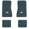 1968 Chevrolet Chevy II Nova floor mats with the Yenko Bar and Shield logo in Essex 1017A Lapis Blue carpet, illustration