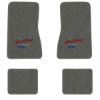 1968 Chevrolet Chevy II Nova floor mats with the Heartbeat of America logo in Essex 1066A Gray carpet, illustration
