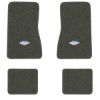 1968 Chevrolet Chevy II Nova floor mats with the Yenko Bar and Shield logo in Essex 1038A Lt Charcoal carpet, illustration