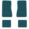 1968 Chevrolet Chevy II Nova floor mats with the Yenko / SC logo in Loop 17 Bright Blue carpet, illustration