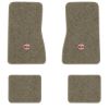 1968 Chevrolet Chevy II Nova floor mats with the SS in Filled Circle logo in Essex 1076A Prairie Tan carpet, illustration