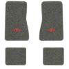 1968 Chevrolet Chevy II Nova floor mats with the SYC logo in Essex 1066A Gray carpet, illustration