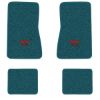 1968 Chevrolet Chevy II Nova floor mats with the Large SS 396 logo in Loop 17 Bright Blue carpet, illustration