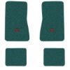 1968 Chevrolet Chevy II Nova floor mats with the SS in Outline Circle logo in Loop 05 Aqua carpet, illustration