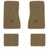 1968 Chevrolet Chevy II Nova floor mats with the SS in Outline Circle logo in Essex 1004A Cream carpet, illustration