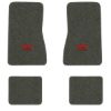 1968 Chevrolet Chevy II Nova floor mats with the Large SS 396 logo in Essex 1038A Lt Charcoal carpet, illustration