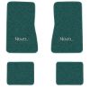 1968 Chevrolet Chevy II Nova floor mats with the Nova logo in Loop 05 Aqua carpet, illustration
