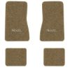 1968 Chevrolet Chevy II Nova floor mats with the Nova logo in Essex 1004A Cream carpet, illustration