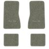 1968 Chevrolet Chevy II Nova floor mats with the Nova SS logo in Essex 1053A Silver carpet, illustration