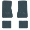 1968 Chevrolet Chevy II Nova floor mats with the Nova SS logo in Essex 1017A Lapis Blue carpet, illustration