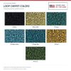 ACC Loop carpet color chart for this listing - Proudly Made in the USA