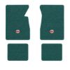 1961-1962 Chevrolet Impala floor mats with the SS in Filled Circle logo in Loop 05 Aqua carpet, illustration