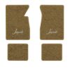 1961-1962 Chevrolet Impala floor mats with the Impala logo in Essex 1054A Caramel carpet, illustration