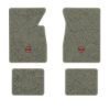 1961-1962 Chevrolet Impala floor mats with the SS in Outline Circle logo in Essex 1053A Silver carpet, illustration