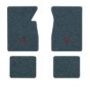 1961-1962 Chevrolet Impala floor mats with the SS in Outline Circle logo in Essex 1017A Lapis Blue carpet, illustration