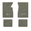 1961-1962 Chevrolet Impala floor mats with the Impala logo in Essex 1053A Silver carpet, illustration