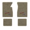 1961-1962 Chevrolet Impala floor mats with the Yesterdays Chevrolet logo in Essex 1035A Beige carpet, illustration