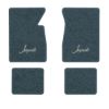 1961-1962 Chevrolet Impala floor mats with the Impala logo in Essex 1017A Lapis Blue carpet, illustration