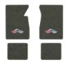 1961-1964 Chevrolet Impala floor mats with the Impala Deer with Flags (Small) logo in Essex 1038A Lt Charcoal carpet, illustration