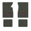 1963-1964 Chevrolet Impala floor mats with the Heartbeat of America logo in Essex 1038A Lt Charcoal carpet, illustration