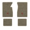 1963-1964 Chevrolet Impala floor mats with the SS in Outline Circle logo in Essex 1076A Prairie Tan carpet, illustration