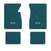 1965-1970 Chevrolet Impala floor mats with the SS logo in Loop 17 Bright Blue carpet, illustration