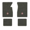 1965-1970 Chevrolet Impala floor mats with the SS in Filled Circle logo in Essex 1038A Lt Charcoal carpet, illustration