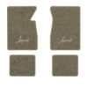 1965-1970 Chevrolet Impala floor mats with the Impala logo in Essex 1076A Prairie Tan carpet, illustration