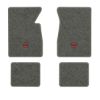 1965-1970 Chevrolet Impala floor mats with the SS in Outline Circle logo in Essex 1066A Gray carpet, illustration