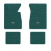 1965-1970 Chevrolet Impala floor mats with the Small SS 396 logo in Loop 05 Aqua carpet, illustration