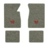1965-1970 Chevrolet Impala floor mats with the Large SS 396 logo in Essex 1053A Silver carpet, illustration