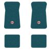 1971-1973 Chevrolet Impala floor mats with the SS in Filled Circle logo in Loop 17 Bright Blue carpet, illustration
