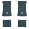 1971-1973 Chevrolet Impala floor mats with the SS in Filled Circle logo in Essex 1017A Lapis Blue carpet, illustration