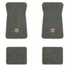 1971-1973 Chevrolet Impala floor mats with the SS in Filled Circle logo in Essex 1066A Gray carpet, illustration