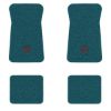 1971-1973 Chevrolet Impala floor mats with the SS in Outline Circle logo in Loop 17 Bright Blue carpet, illustration