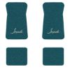 1971-1973 Chevrolet Impala floor mats with the Impala logo in Loop 17 Bright Blue carpet, illustration