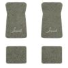 1971-1973 Chevrolet Impala floor mats with the Impala logo in Essex 1053A Silver carpet, illustration